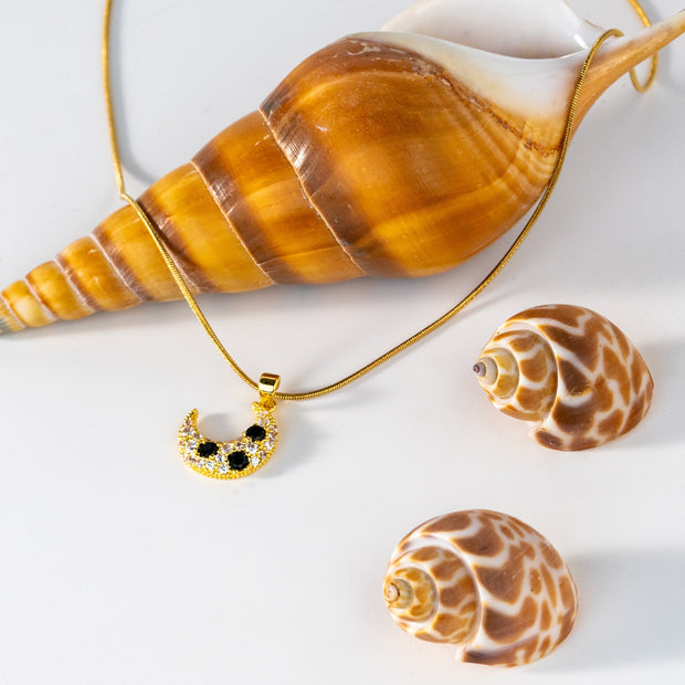 Luxury Stainless Moon Pendant