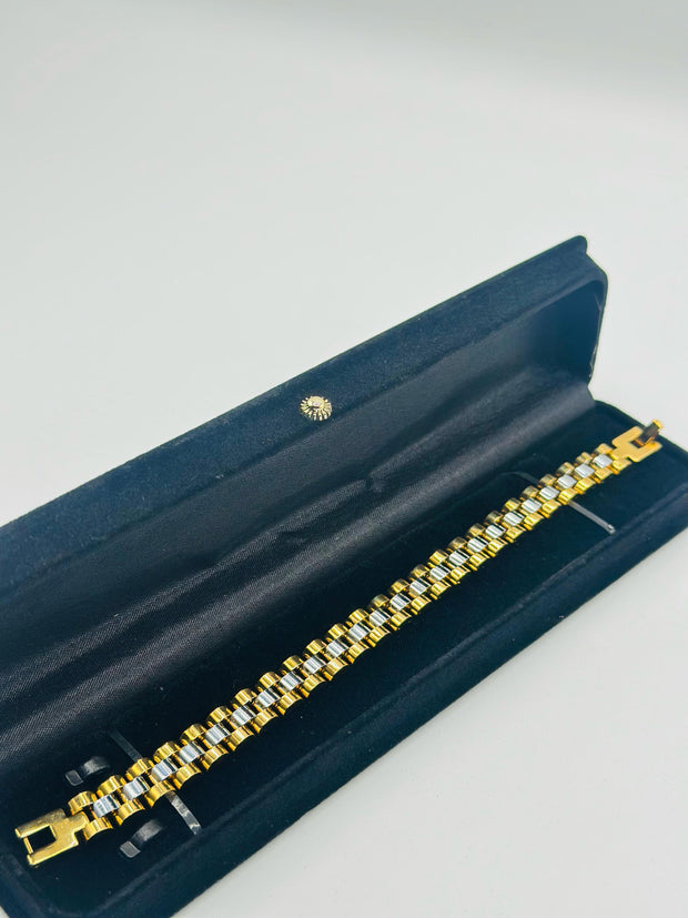 24k Two Tone Bracelet